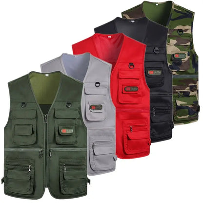 🔥😎【XL-4XL】【55-100 kg】Jednoduchá a praktická pracovná vesta s viacerými vreckami