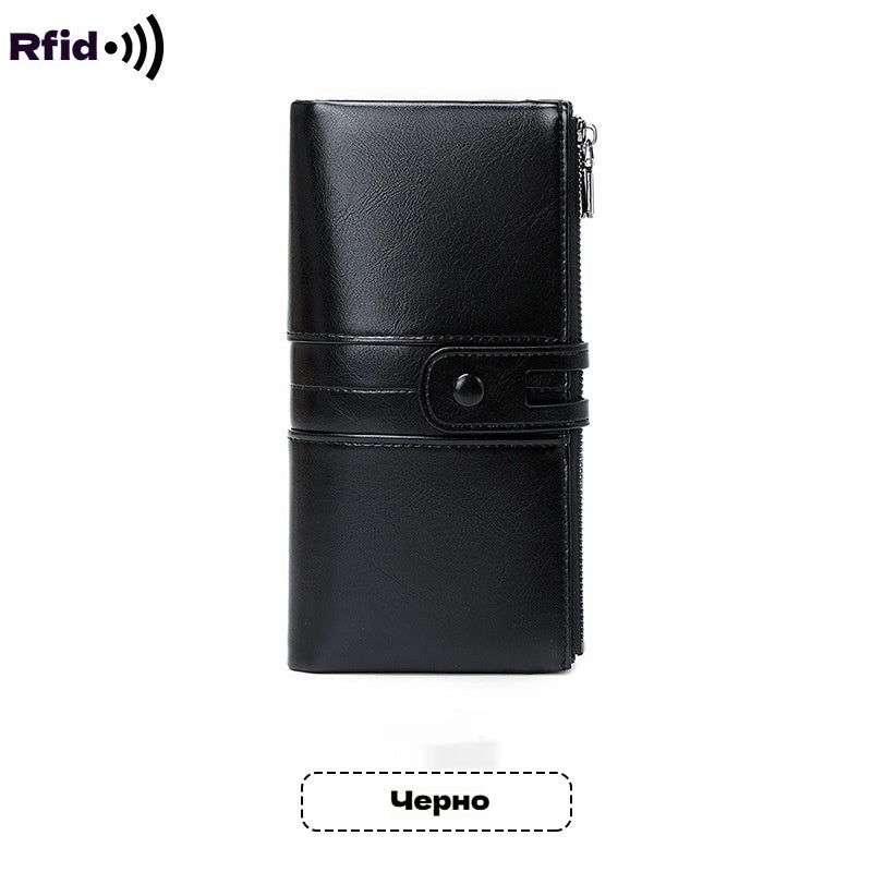 💥Ново поступление — 35% отстъпка💼 Многофункционален портфейл, ръчно изработен от естествена кожа, защита против кражба, двоен цип