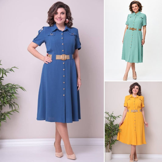 🔥💃【Ograniczona ilość】【S-5XL】✨🌈2025 Lato Nowa Moda Elegancka Wygodna Prosta Swobodna Sukienka