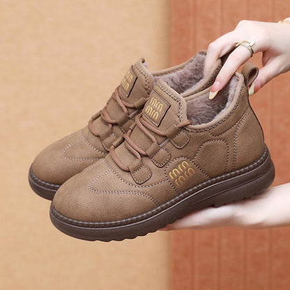 🔥Зима 2026, нов стил кадифени и дебели топли снежни ботуши, удобни и неплъзгащи се дебели подметки, които няма да уморят краката ви【35-41】