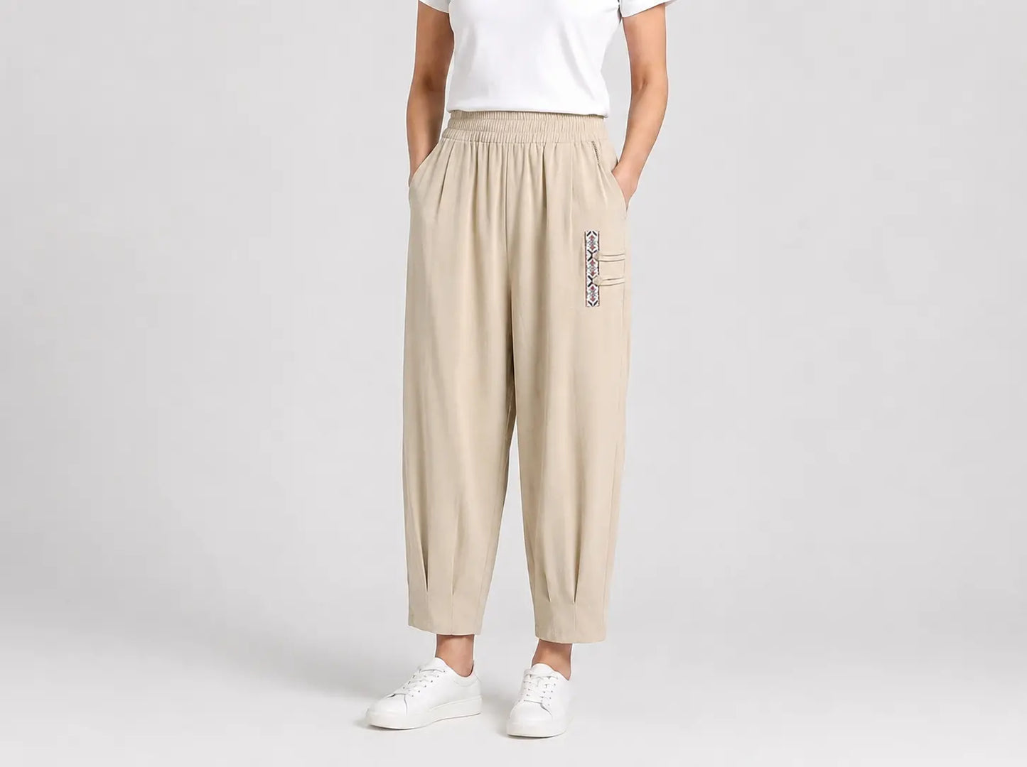 🔥✨【M–4XL】👖 Ľahké a priedušné dámske letné nohavice - zmes bavlny a ľanu