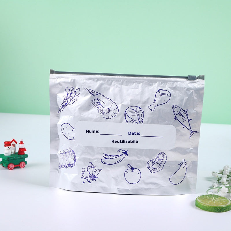 🧡【30 szt.】Wielokrotnego użytku aluminiowe torby do przechowywania z możliwością zamknięcia