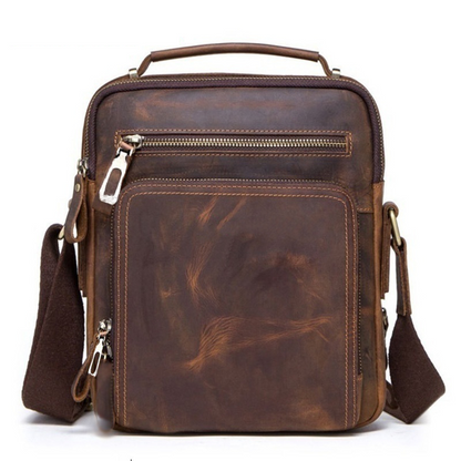 🔥👜【Najpredávanejšie!✨】【Zľava 50%✨】👍🎁Pánska taška cez rameno z pravej kože: Ležérna a štýlová, ľahká a praktická, nevyhnutný doplnok do práce.