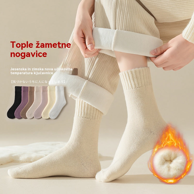 🏆🧦【Kupite 6, dobite 6 gratis】🧦Zimske volnene nogavice proti lupkanju za ženske, zimske nogavice, ki vas grejejo