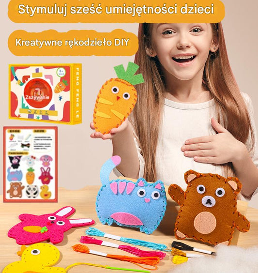 🧵🎁🧵【Gorący w sprzedaży】🔥Ręcznie robiony zestaw do szycia, pełen zabawy, odpowiedni dla dzieci