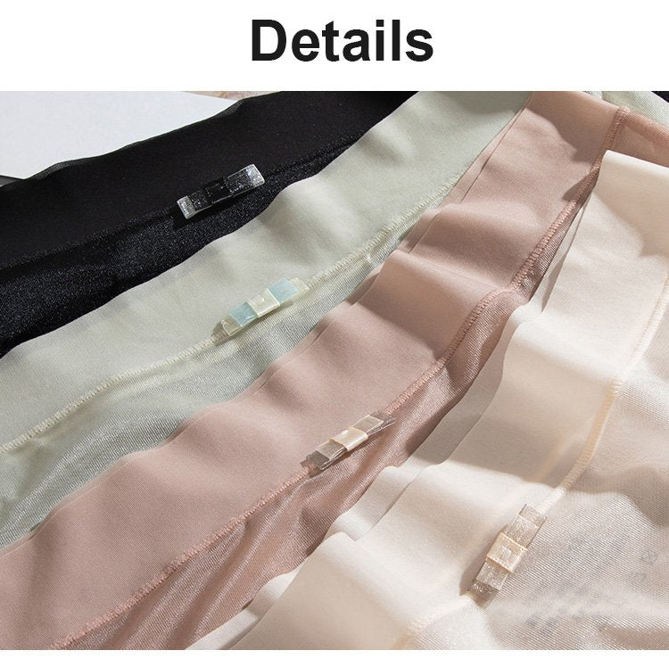 🌹🌹🌹 (pakiranje od 6 komada) Ženske gaćice visokog struka od ledene svile, izrađene od osvježavajućeg materijala ledene svile, uvijek su prozračne.