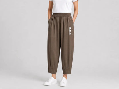 🔥✨【M–4XL】👖 Ľahké a priedušné dámske letné nohavice - zmes bavlny a ľanu