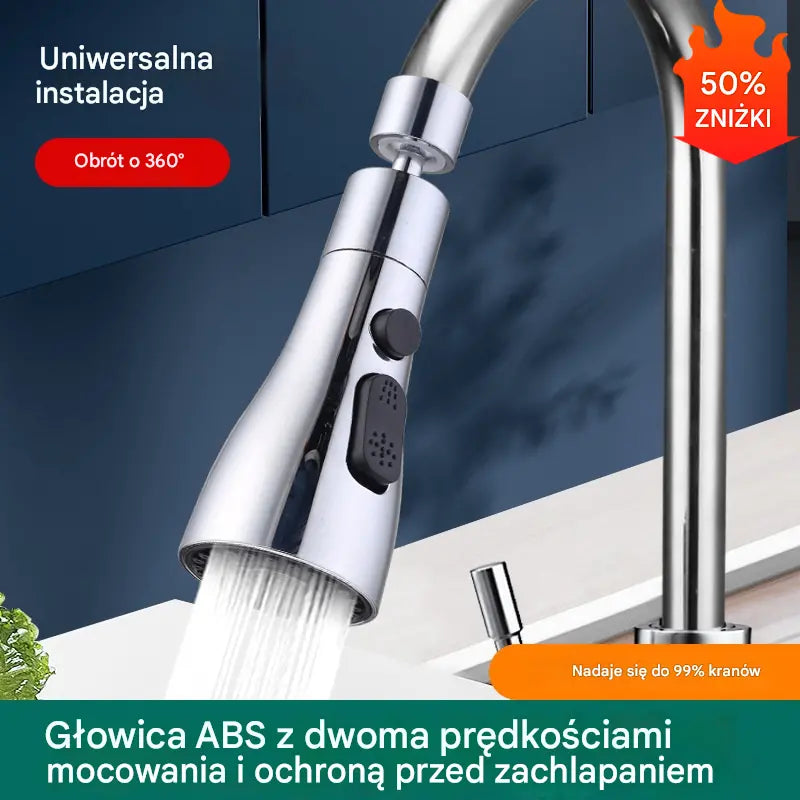 🔥 [Oferta ograniczona czasowo] 🚰🔥 Obrotowa (360°) nakładka na kran