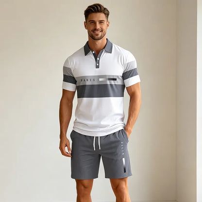 ✨Colección Verano 2026✨ Conjunto de polo y pantalón corto para hombre 🏝️ ¡Impresión digital 3D moderna!✅️Pago contra entrega