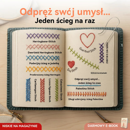 🌸【Oferta ograniczona czasowo】🌸 Uzdrawiająca książka dla miłośników haftu lnianego. Wyhaftuj swój świat w tej płóciennej książce.