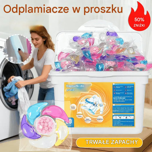 ✨👚 [30 sztuk] ✨ Bardzo duże opakowanie: Zapachowe kapsułki do prania 6 w 1 — usuwanie plam i długotrwały zapach