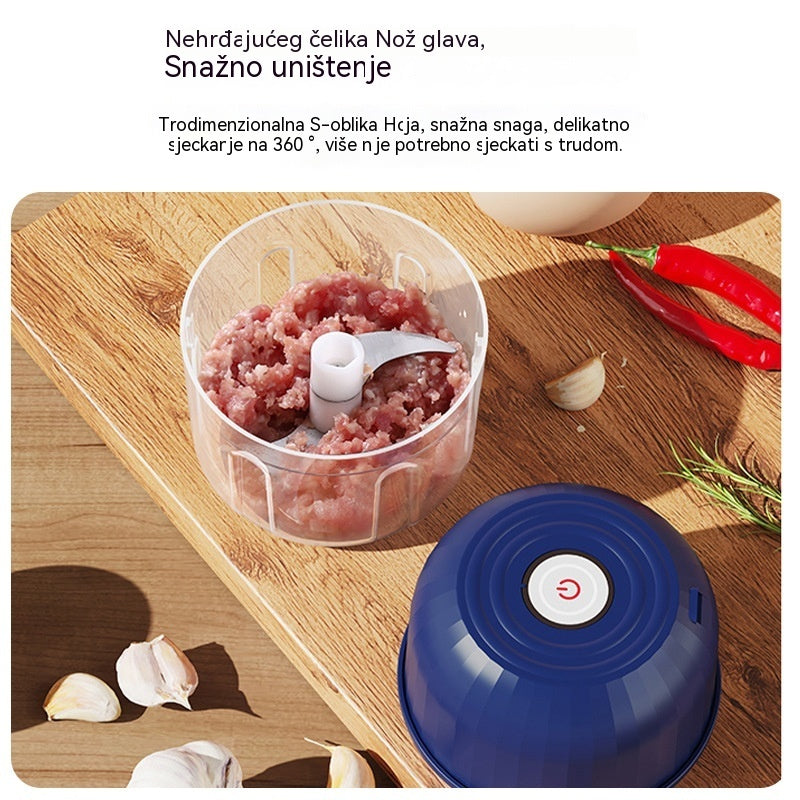 💥Zadnji dan, 50% popusta! ⏰Prodano preko 50 000 jedinica! 🧄Električni sjeckalica za češnjak, mini prijenosni sjeckalica za povrće