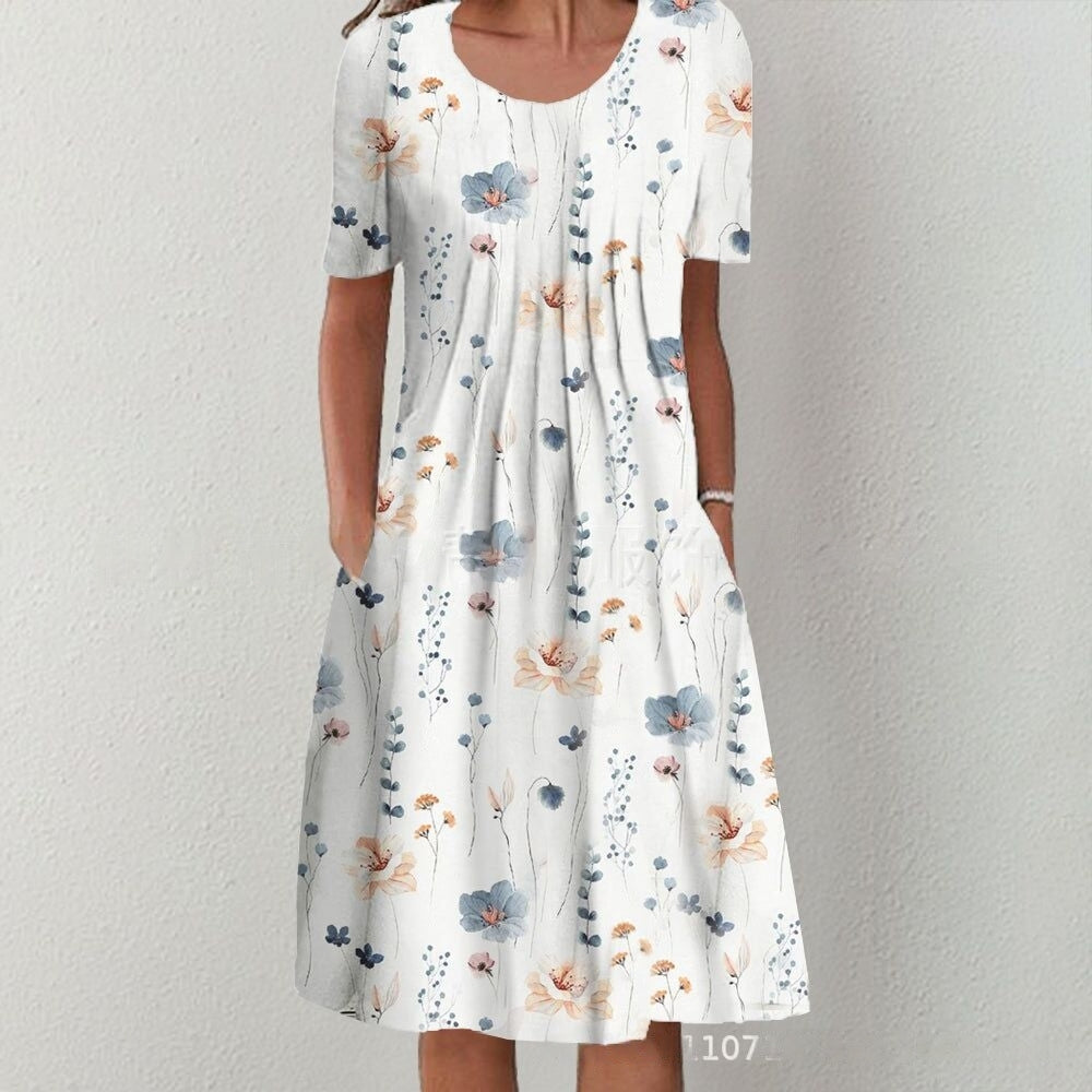 💗sukienka midi, eleganckie wyjścia, motywy botaniczne-3927153