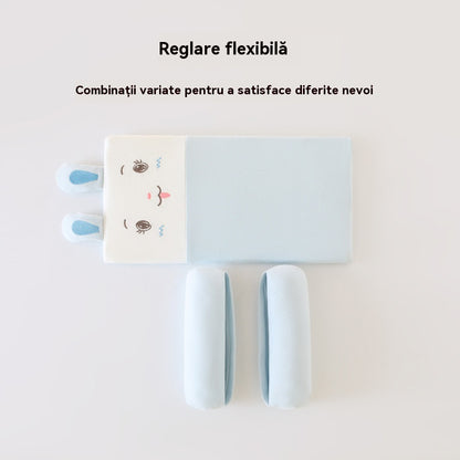 👶【0--1 rok】Oddychająca poduszka dla niemowląt zapobiegająca przechylaniu się i kształtująca główkę, piankowa poduszka z pamięcią kształtu na cztery pory roku