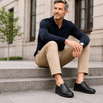 【39-44】Zapatos de vestir para hombre, confeccionados en piel auténtica y con una suela suave y cómoda; ideales para diversas ocasiones.