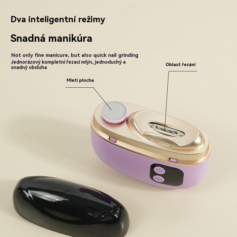 💅【30% sleva】 Plně automatické bezdrátové přenosné elektrické kleštičky/pilník na nehty 2 v 1