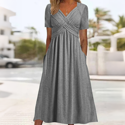✨50% de descuento🔥【40-120 kg】Nuevo vestido de algodón de talla grande, estilo casual de largo medio ✅️Pago contra entrega