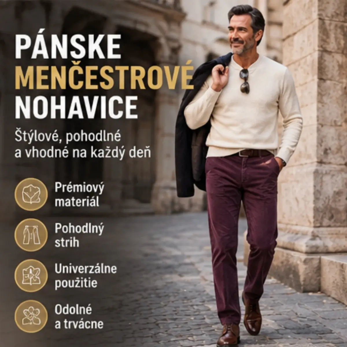 😎🏆 【50% zľava 🔥🔥】Pánske manšestrové nohavice na jeseň/zimu – klasický bestseller