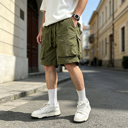 🔥🌴【M-4XL】Nuevos pantalones cortos deportivos casuales de secado rápido para hombre, de seda helada, ideales para el verano