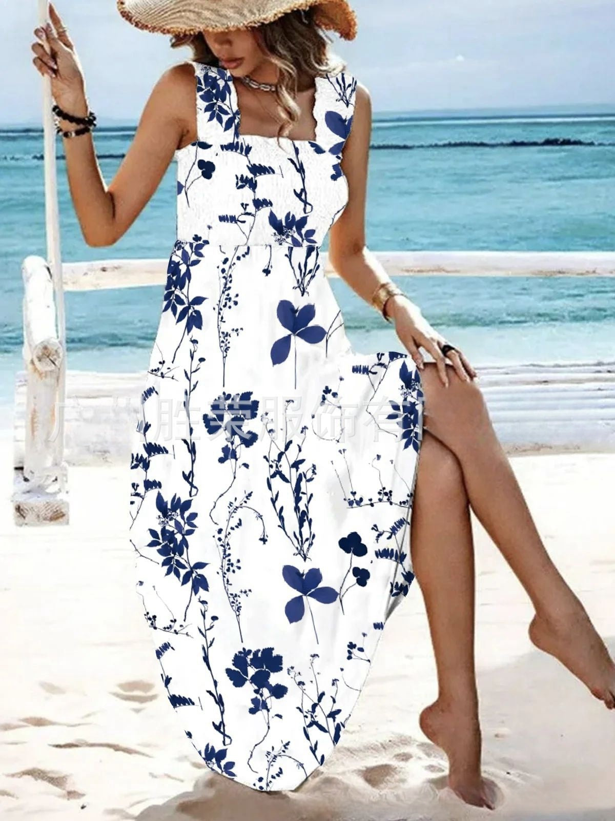 🔥✨【Ograniczona ilość】【S-3XL】🌈2025 Nowa letnia moda, nadrukowana sukienka z odkrytymi ramionami