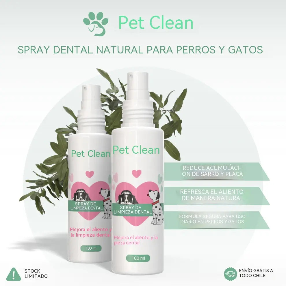 🐶🐱【Compra 1, llévate 1 gratis】Spray limpiador bucal y dental para mascotas