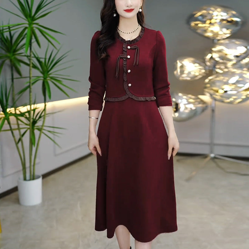 🎀👗【Vruća prodaja】🔥【M-4XL】Jesen i zima nova haljina novog temperamenta