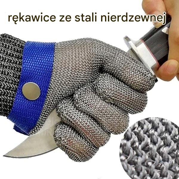 Rękawice metalowe z siatki ze stali nierdzewnej przeznaczone do kontaktu z żywnością