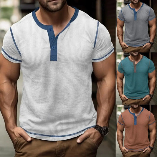 🏆50% de descuento🔥 Camisa vintage de verano para hombre, tallas grandes, colores contrastantes ✅️Pago contra entrega