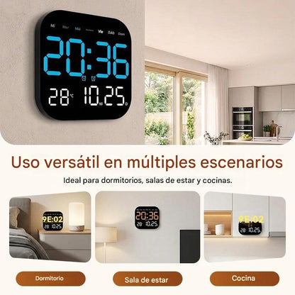 🕰️ Número 1 en ventas 🛏️ Reloj digital para hogar y oficina despierta suavemente sin alarmas molestas brillo ajustable y silencioso por la noche muestra temperatura compañero ideal diario 🌙