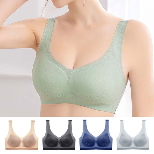 ✨🌷【5 sztuk】【40-120 kg】Wygodny, oddychający, bezfiszbinowy, bezszwowy biustonosz