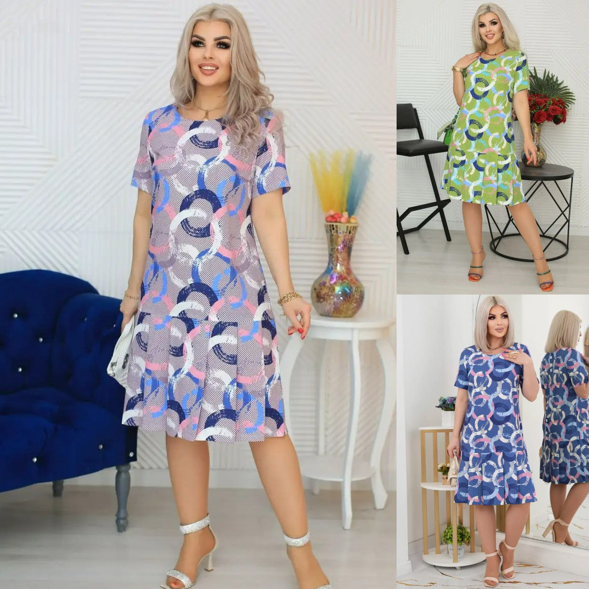 💝【S-5XL】Wysokiej jakości modna sukienka-3670788
