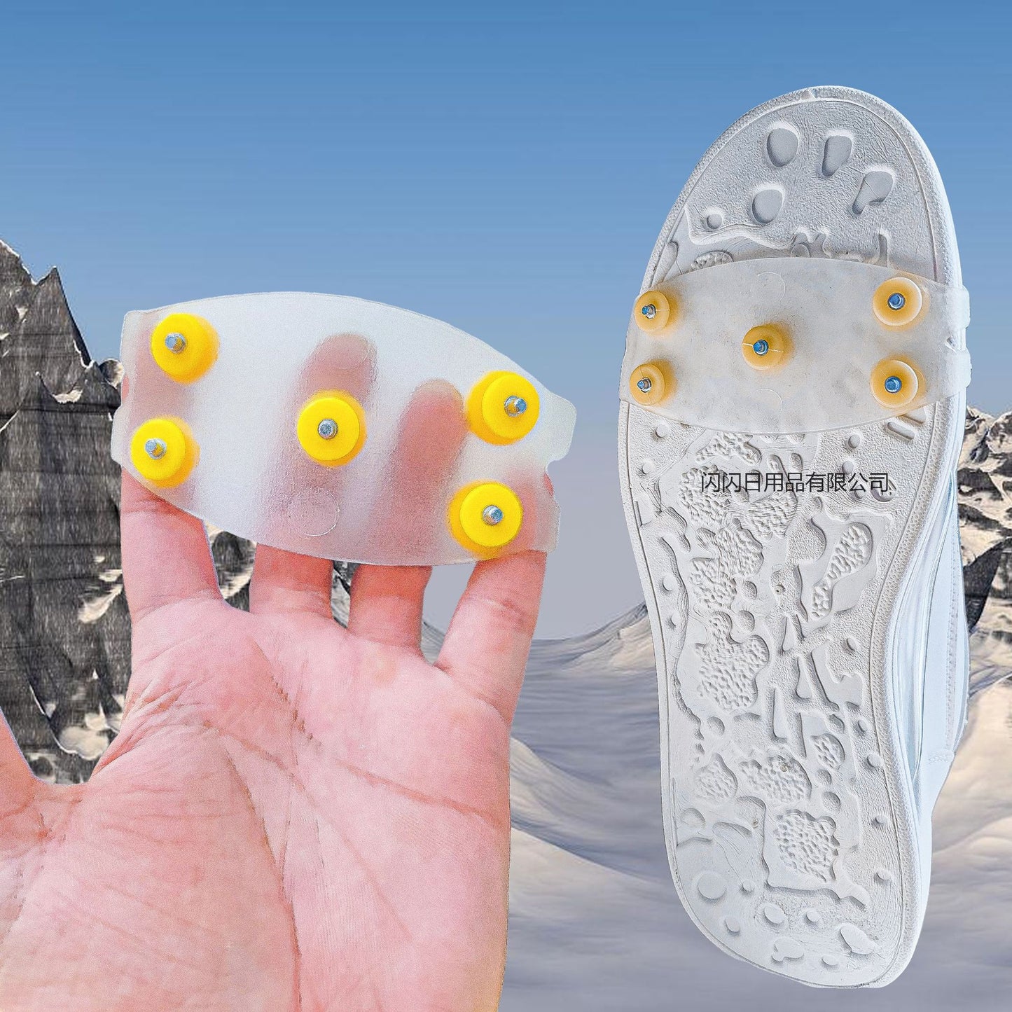 🚶🏔️Kupite jedan, dobijte jedan gratis🔥Nevidljivi protuklizni rukavi za dereze s 5 zubaca, prozirni vanjski rukavi za dereze, pogodni za planinarenje po snijegu, planinarenje, penjanje po stijenama i zimske ledene površine, obavezni za starije osobe.