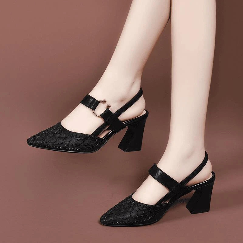 ✨🔥【👠Nowe produkty Oferta specjalna】【35-40】2025 Nowe buty na koturnie Hollow Design Spiczaste dla kobiet