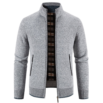 【M-3XL】Męski, swobodny, polarowy sweter rozpinany-3763443