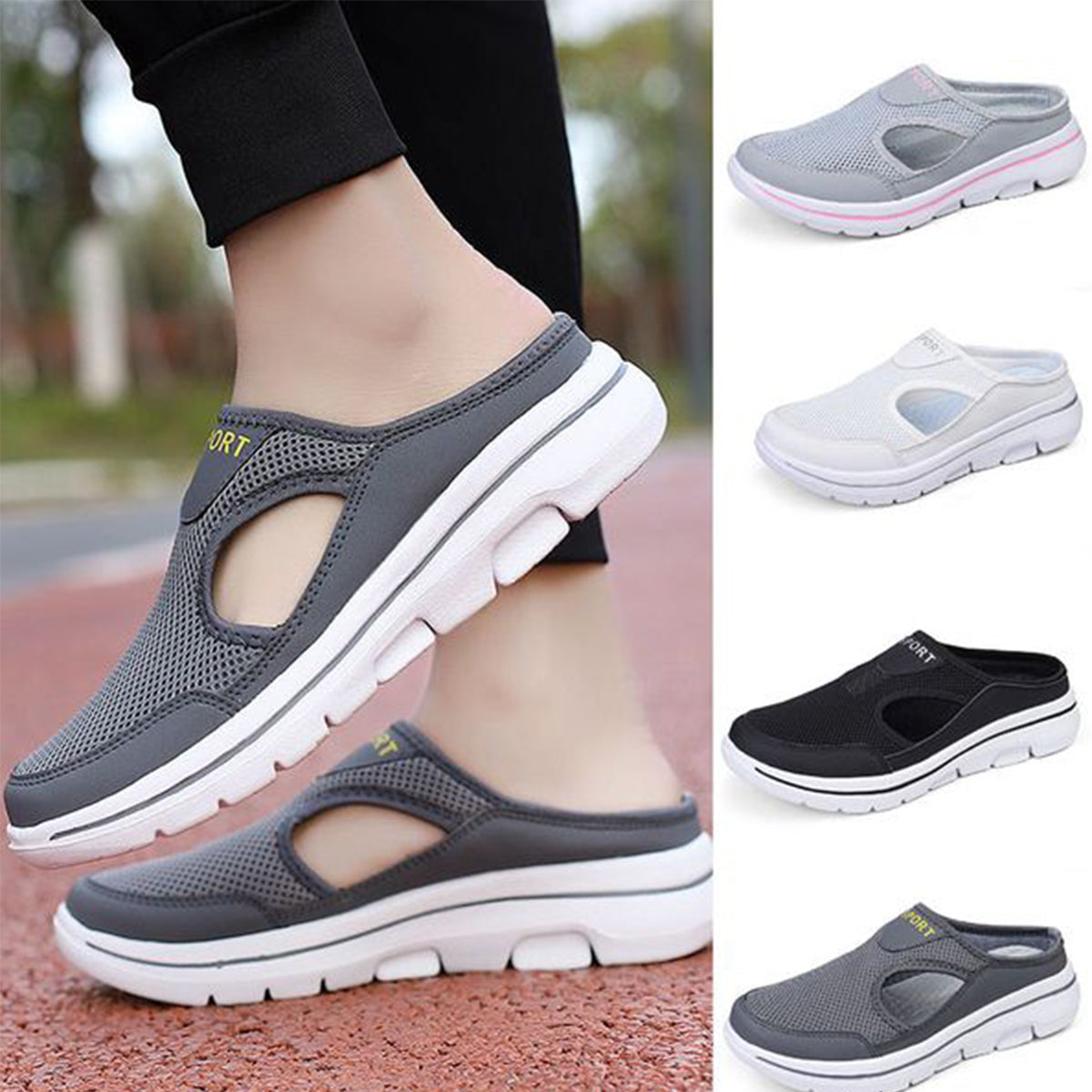 🔥✨【Cantidad limitada】【Tallas 35-48】Nuevas pantuflas casuales transpirables de moda con punta cerrada
