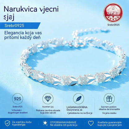 💕✨【Kúpte jeden, druhý dostanete zadarmo】Nový módny dámsky náramok zo striebra 925 so štvorlístkom