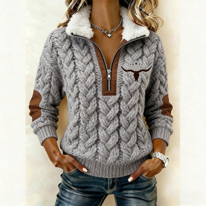 🔥Изненада за ограничено време: 50% отстъпка! 🔥✨Стилен плетен дамски плюшен суитшърт