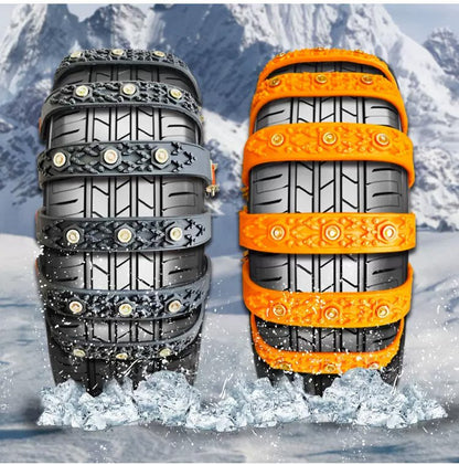 🔥🚗【Balení 2/4/6, je dodáváno s instalačními nástroji】Sněhový protiskluzový řetěz Pneumatiky pro auta Pohotovostní univerzální protiskluzový řetěz pro terénní vozidla