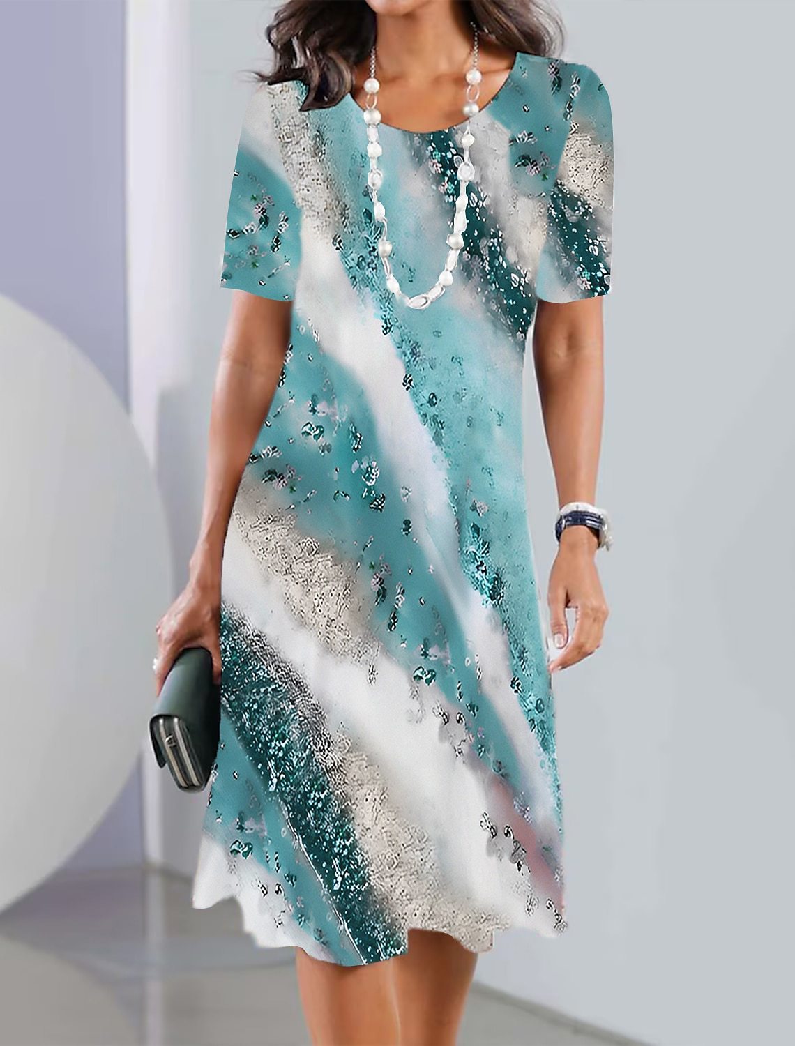 👗【XS-5XL】 Seksowna sukienka z okrągłym dekoltem dla kobiet