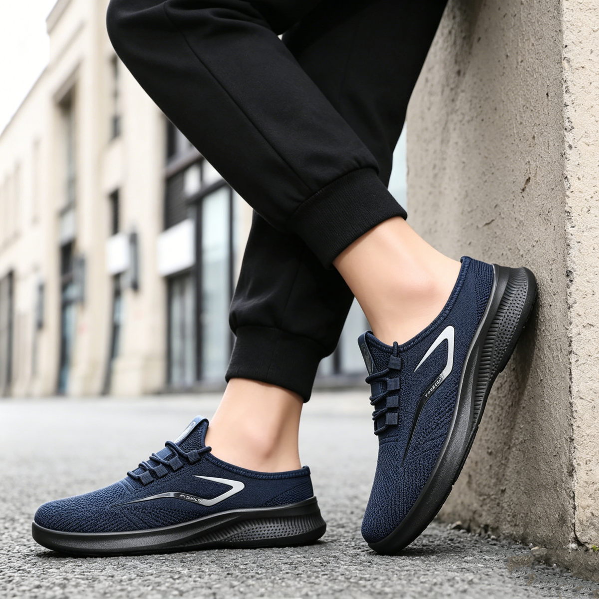 🔥🎉【50% de descuento✨】【Tallas 39-48】Zapatillas casuales de punto de malla transpirable para hombre, ideales para el verano.
