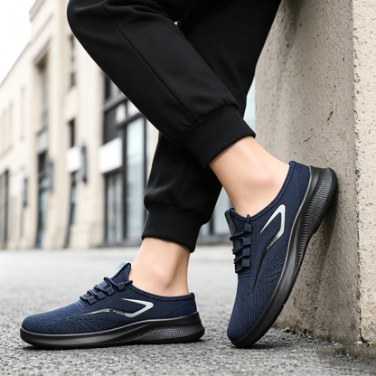 🔥🎉【50% de descuento✨】【Tallas 39-48】Zapatillas casuales de punto de malla transpirable para hombre, ideales para el verano.