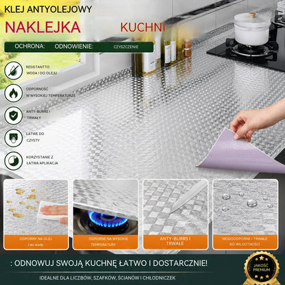🔥 60cm×5 m Naklejka do kuchni | Pełna ochrona przed tłuszczem i zabrudzeniami 🧽🛡️