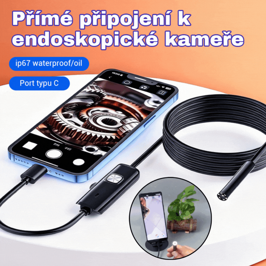 📱 Endoscopio industrial de 7 mm completamente nuevo con conexión directa a la cámara mediante USB tipo C, compatible con varios teléfonos móviles (endoscopio resistente al agua).