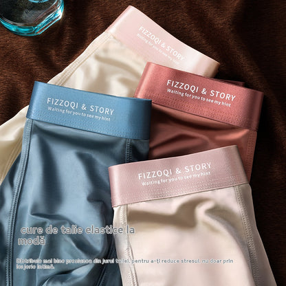 ✨🔥【4 sztuki】Nowa męska bielizna Ice Silk Summer oddychające bokserki satynowe męskie