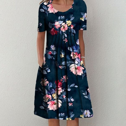 💗sukienka midi, eleganckie wyjścia, motywy botaniczne-3927153