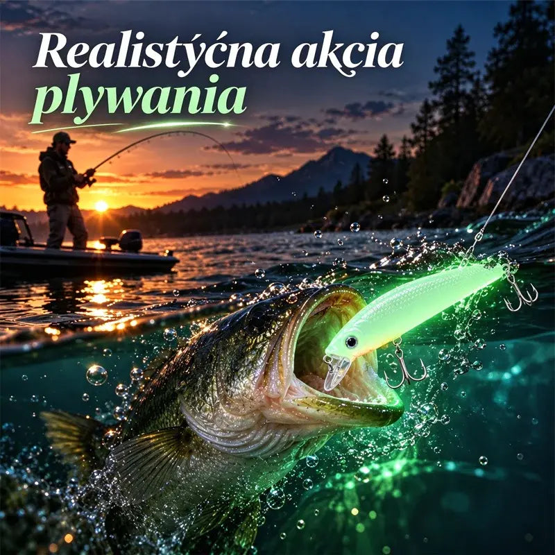 📢📢 51% taniej! ⏰ Świecąca twarda przynęta typu „minnow” (7 cm, 8 g) do nocnego wędkowania