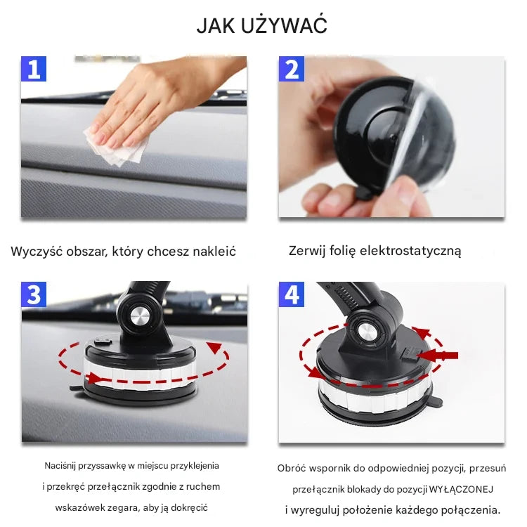 📱🔥【Kup 1, a 1 otrzymasz gratis】Wielofunkcyjny uchwyt samochodowy na telefon, wytrzymuje ciężar do 5 kg!