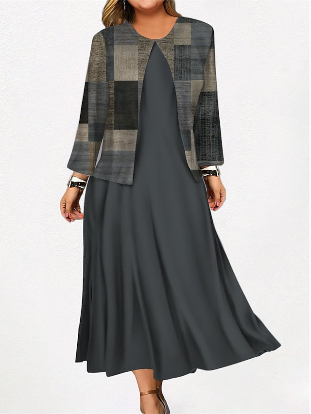 ✨🍁【S-3XL】2025 Nowa sukienka w kwiaty Krótka kurtka Modny garnitur na co