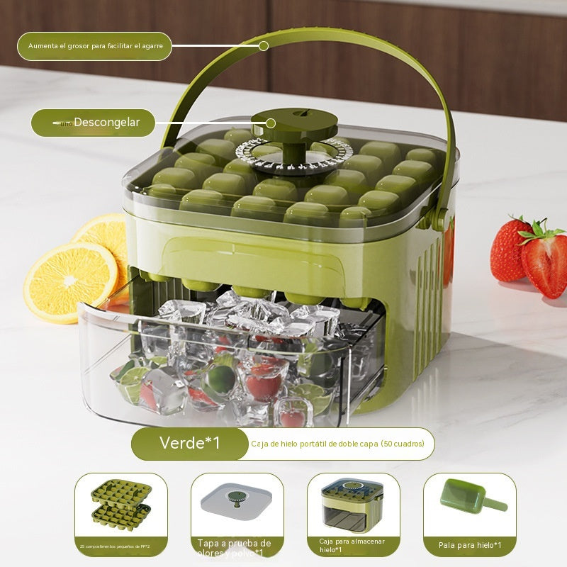 🧊Máquina de hielo con 25 compartimentos