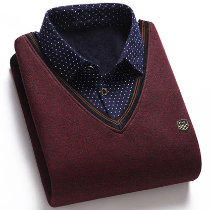 💥👔💥【Jesienna wyprzedaż】💥 [M-4XL] Męska koszula z dzianiny i aksamitu